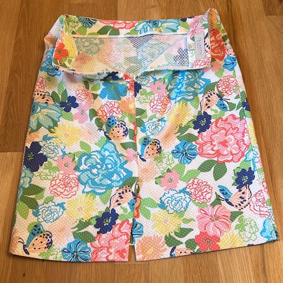 Talbots Multicolor Floral Butterfly Pattern Skirt Petite Women’s Size 2P - Picture 12 of 13